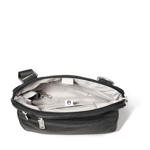 Baggallini Securtex Anti-theft Crossbody Bag In Black