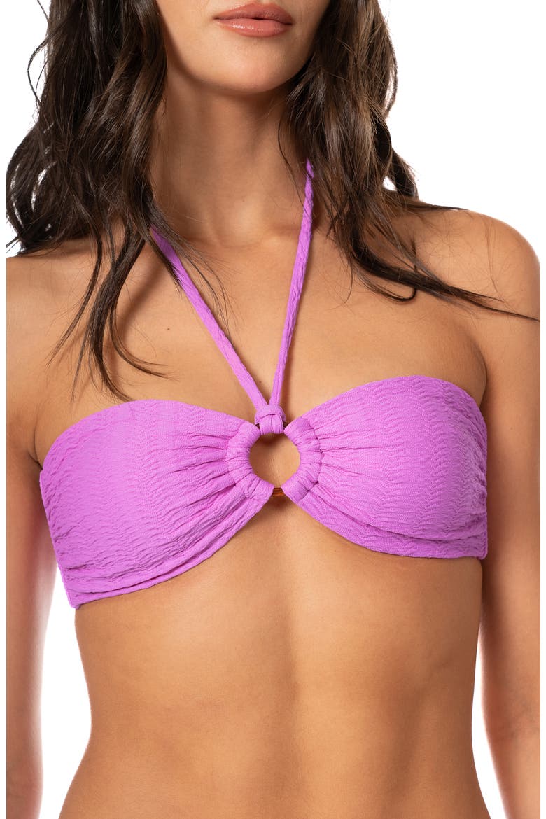 Celestial Sundown Jill Reversible Bandeau Bikini Top, Alternate, color, LIGHT PASTEL PURPLE