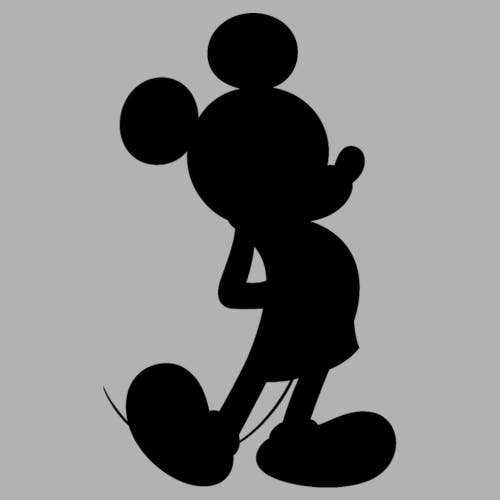 Mickey & Friends Boy's Mickey Mouse Pocket Silhouette Graphic T-shirt In Gray