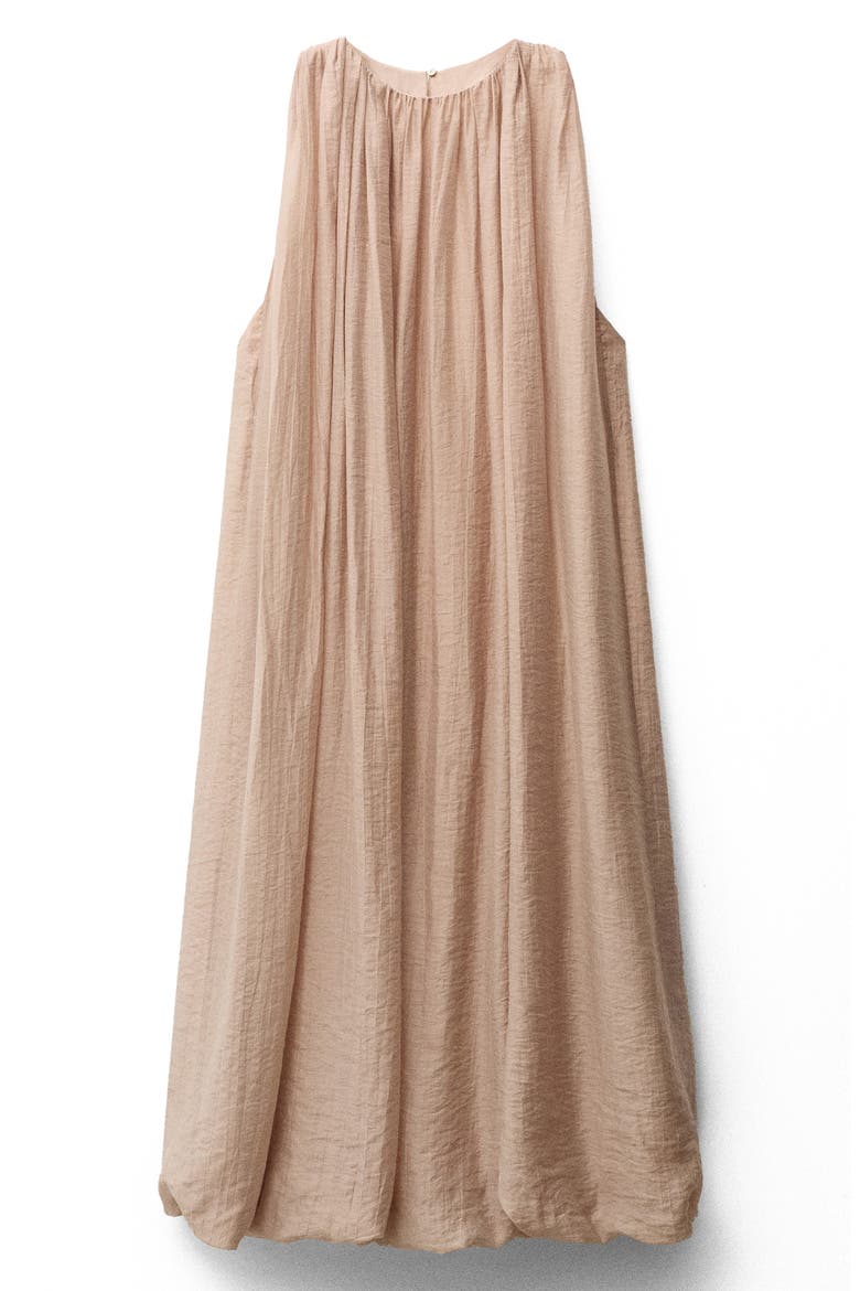 Gathered Belted Maxi Dress, Alternate, color, BEIGE