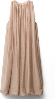 MANGO Gathered Belted Maxi Dress