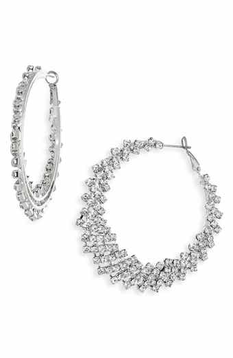 Tasha Crystal Graduated Hoop Earrings