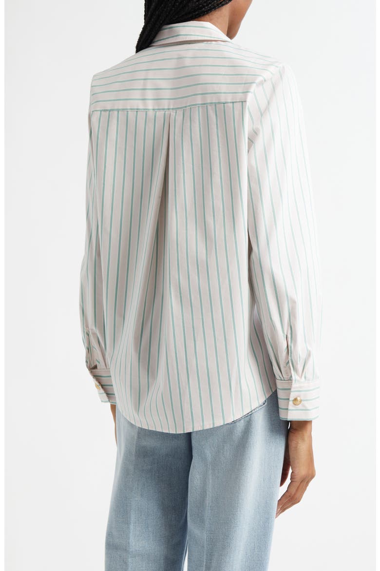 Ellery Stripe Cotton Blend Button-Up Shirt, Alternate, color, BABY PINK