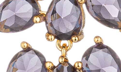 Eye Candy Los Angeles Alice Purple Cubic Zirconia Drop Earrings In Purple