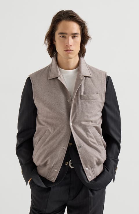 Cashmere flannel vest