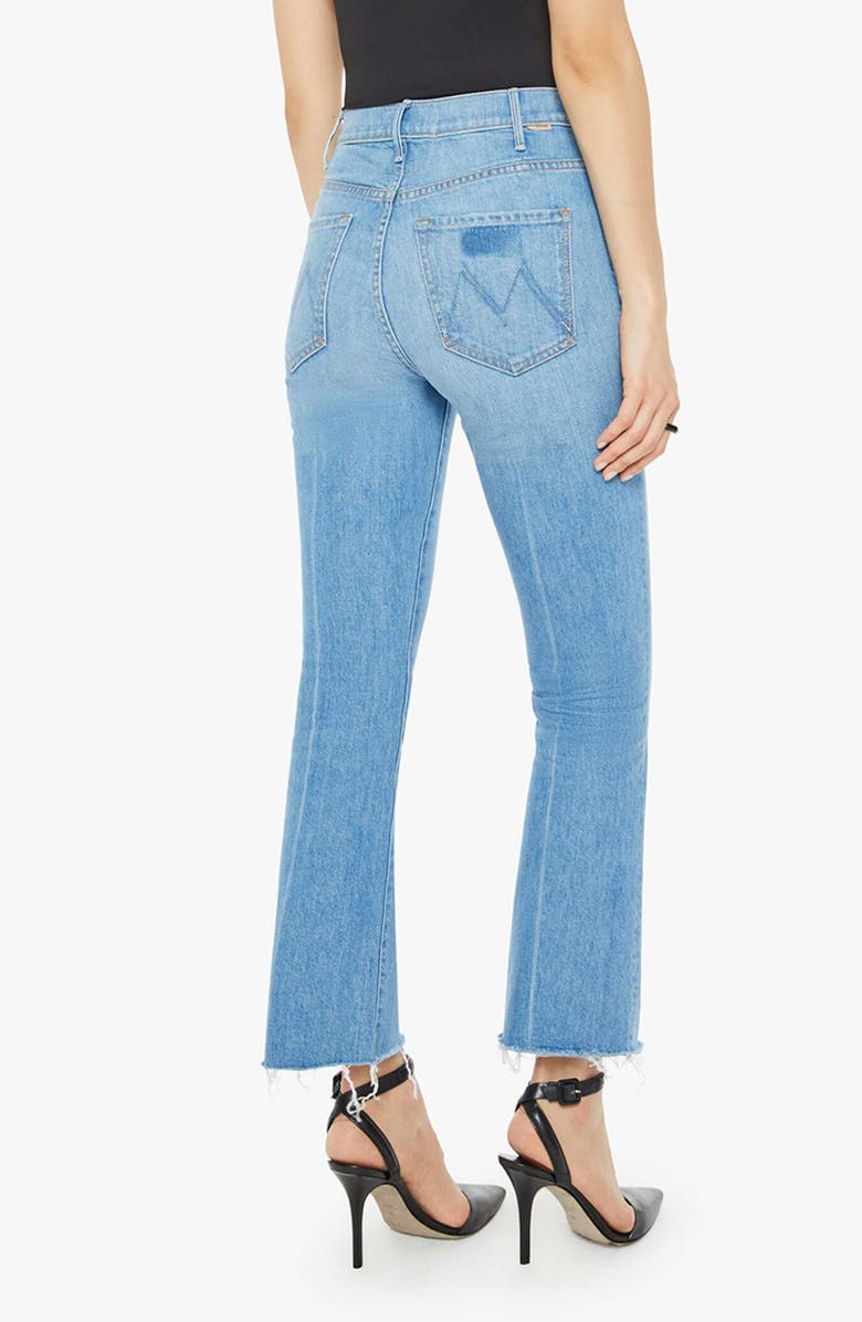 MOTHER The Hustler High Waist Fray Ankle Flare Jeans, Alternate, color, No Offense But