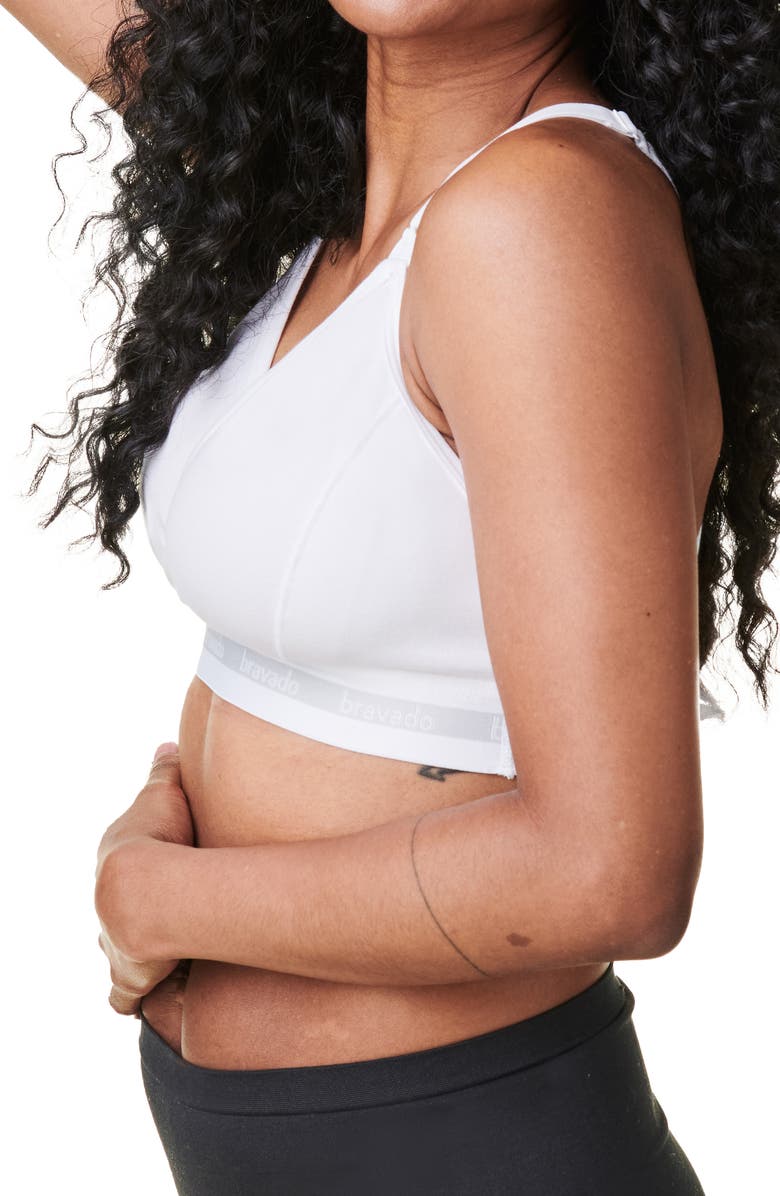 Bravado Designs Original Organic Cotton Blend Maternity/Nursing Bra, Alternate, color, White