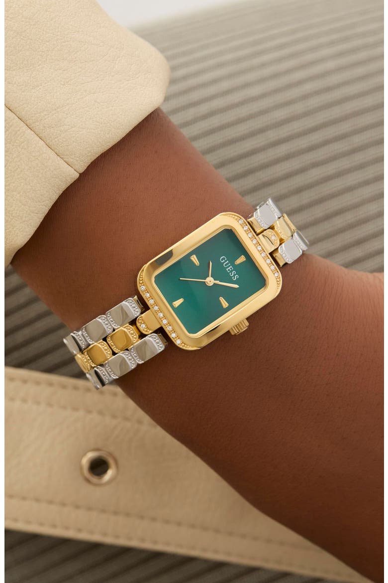 Isla Tank Two-Tone Bracelet Watch, 22mm, Alternate, color, GOLD