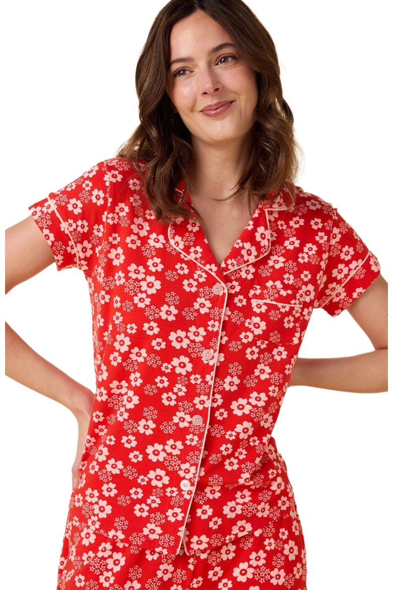 Pima Knit Holiday Capri Set, Alternate, color, Cece