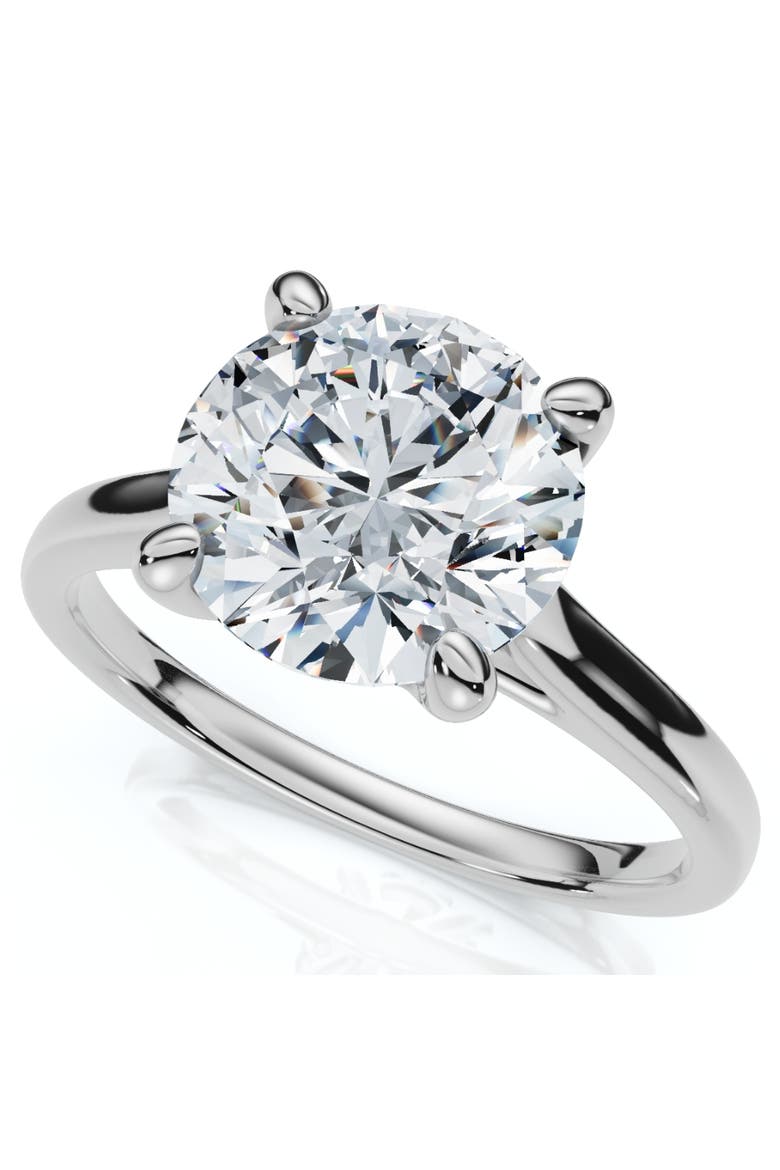 Certified 2Ct Solitaire Diamond Cathedral Engagement Ring Gold Lab Grown, Alternate, color, 14k White Gold