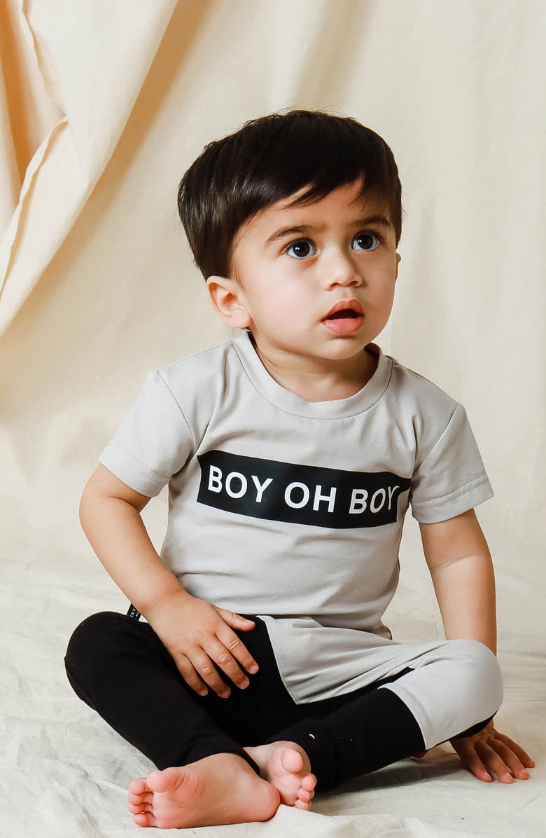 TINY TRIBE Boy Oh Boy 2-Piece Graphic Tee & Pants Set, Alternate, color,