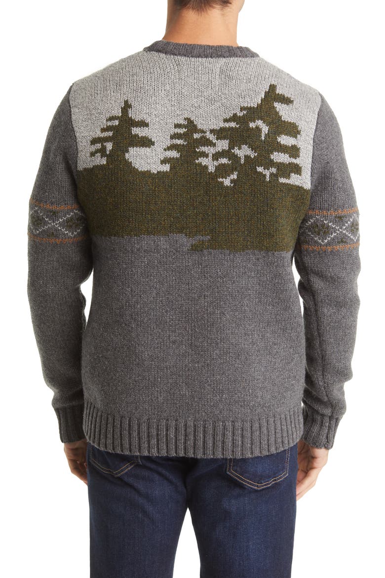 Moose Heavyweight Wool Blend Sweater, Alternate, color, CHARCOAL