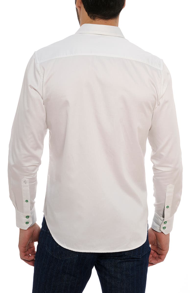 Robert Graham Made to Measure Beer Print Stretch Cotton Button-Up Shirt, Alternate, color, 