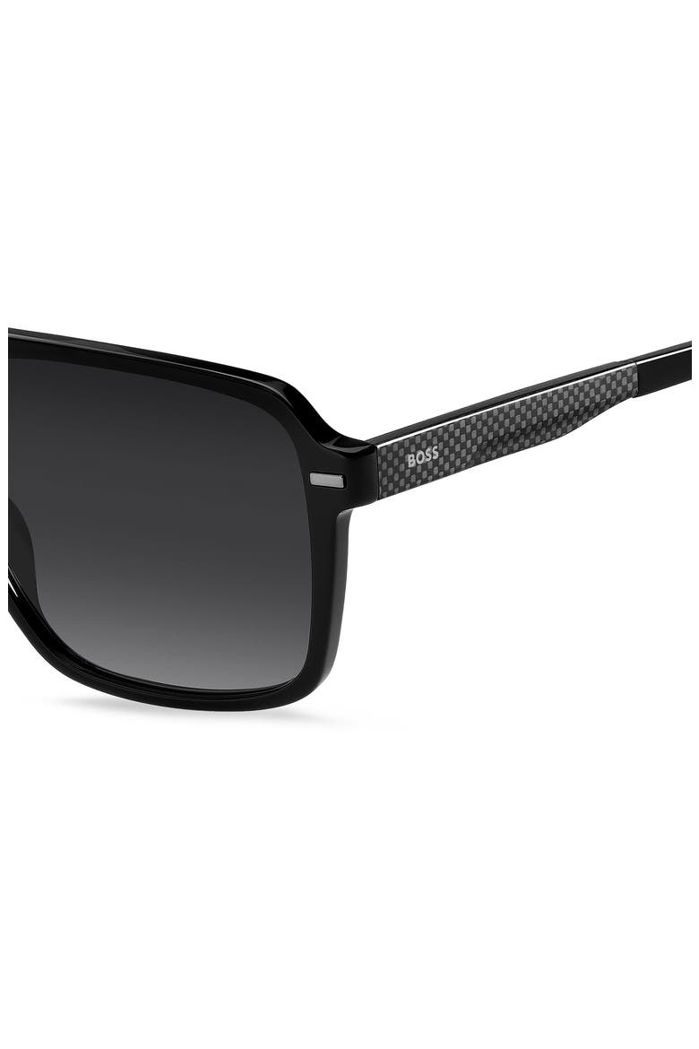 59mm Square Sunglasses, Alternate, color, BLACK/ DARK GREY SF