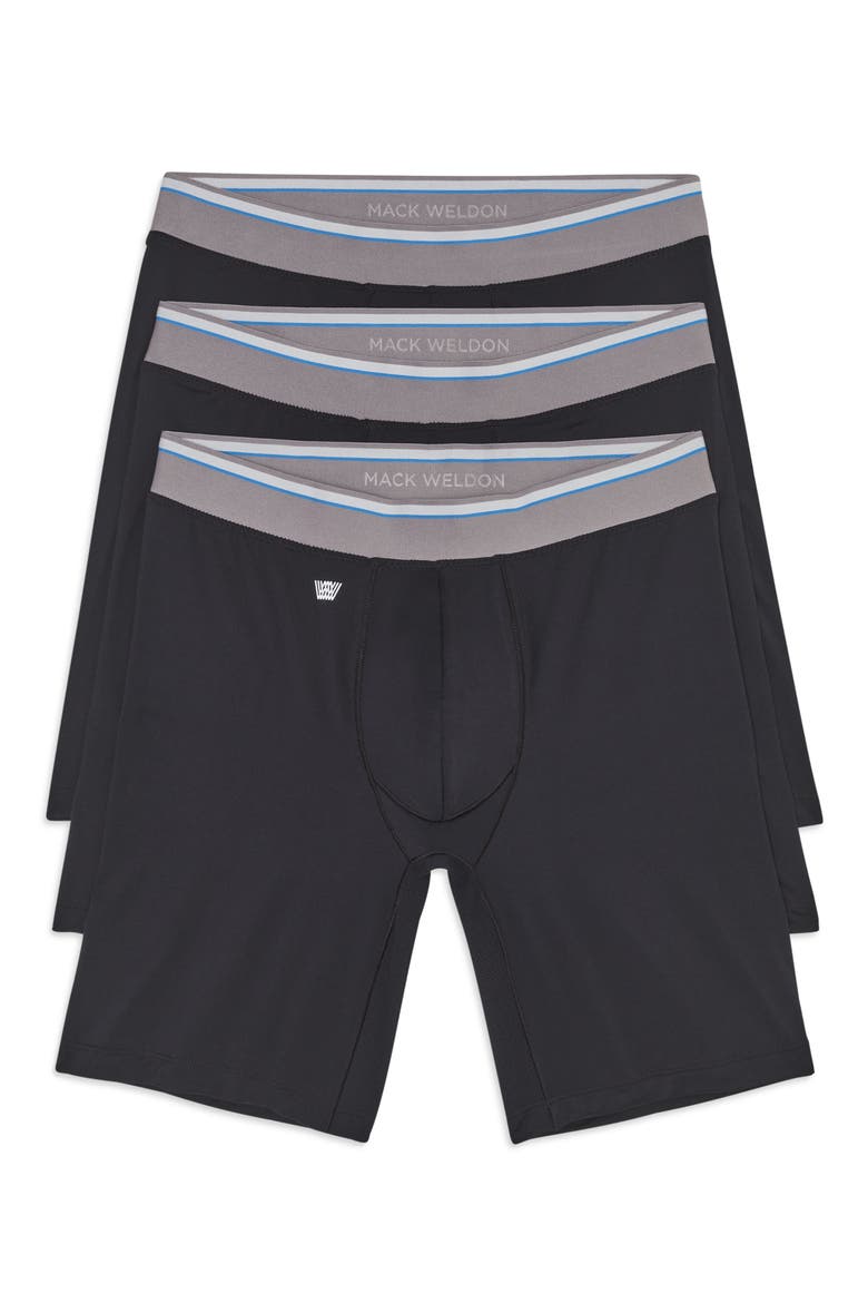 3-Pack Endurance FX Boxer Briefs, Main, color, TRUE BLACK