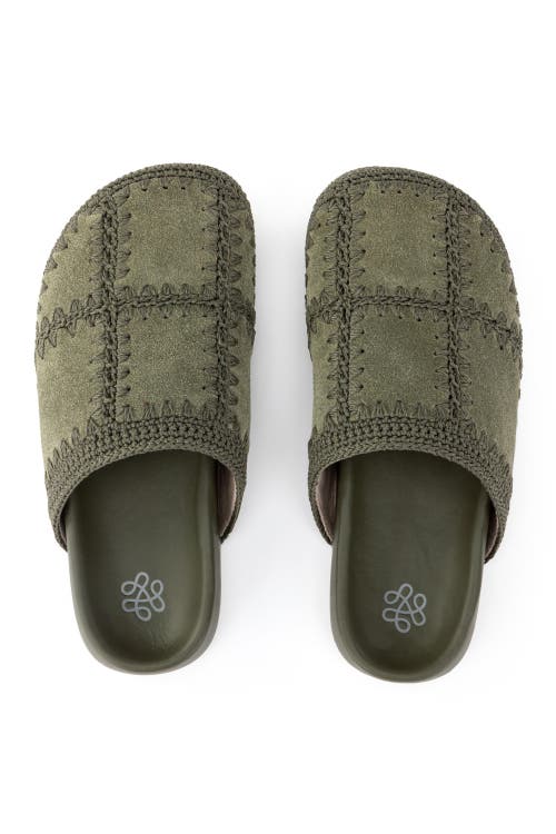 The Sak Bolinas Suede Clog Shoe In Green