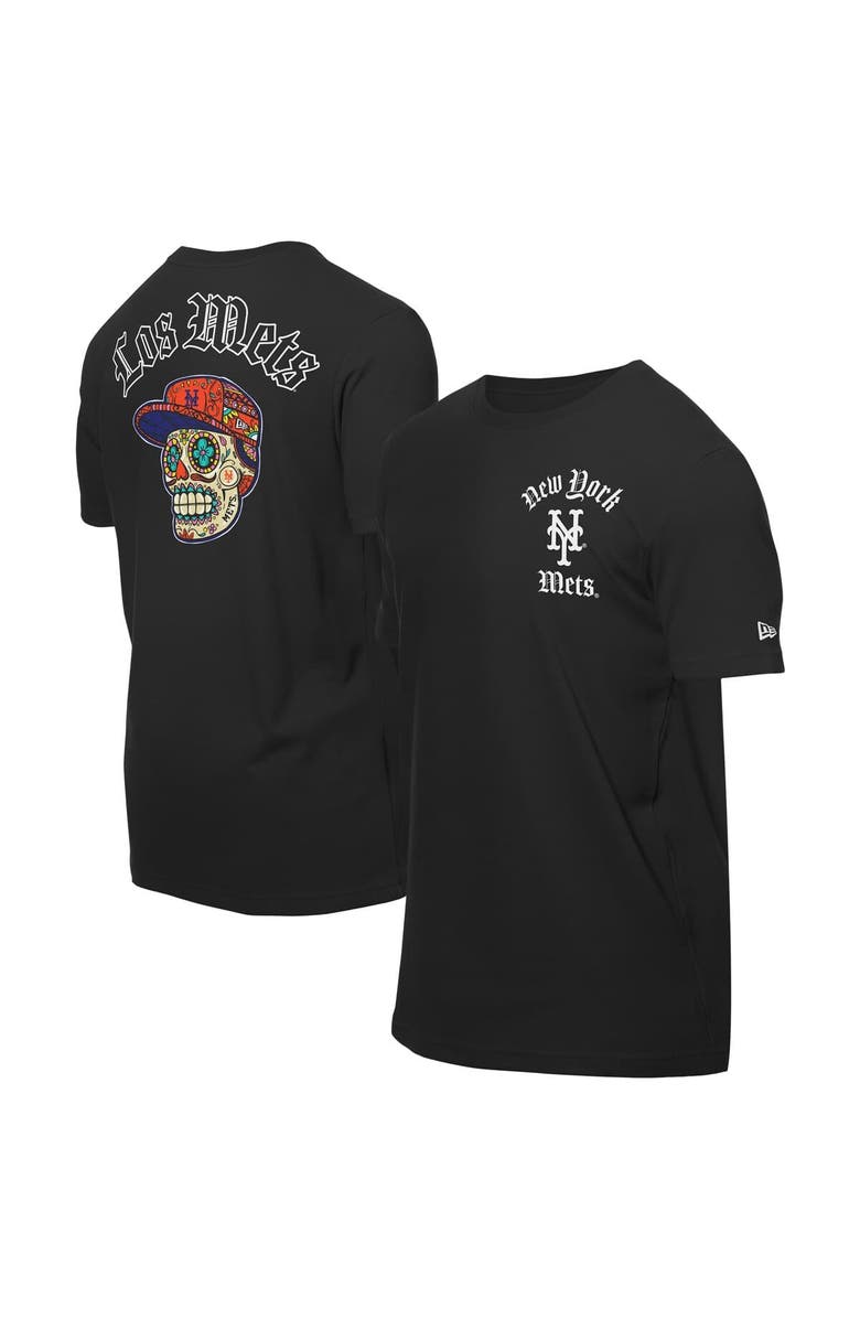 New Era Men's New Era Black New York Mets Sugar Skulls T-Shirt, Main, color, Black