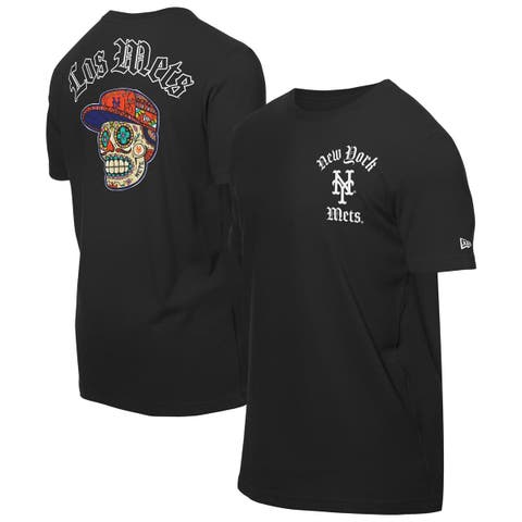 Men's New Era Black New York Mets Sugar Skulls T-Shirt