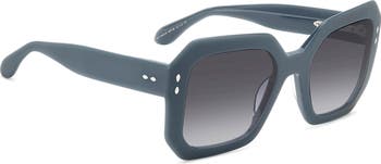 53mm Gradient Rectangular Sunglasses