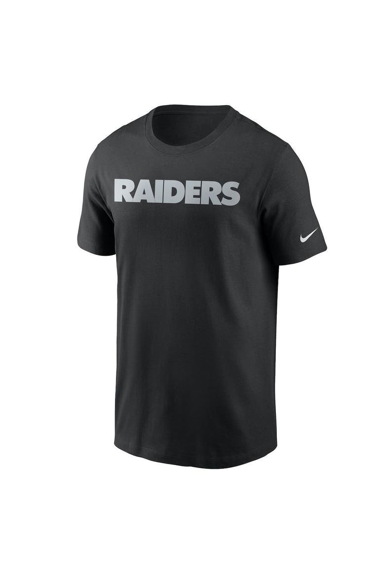 Men's Nike Black Las Vegas Raiders Team Wordmark T-Shirt, Alternate, color, BLACK