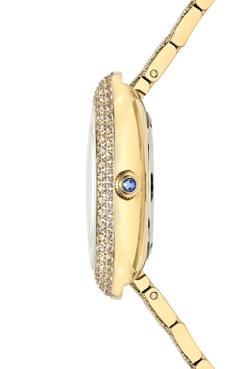 PORSAMO BLEU Women's Porsamo Bleu Angelica Oval MOP Dial Topaz Stainless Steel Watch, Alternate, color, Gold/ White