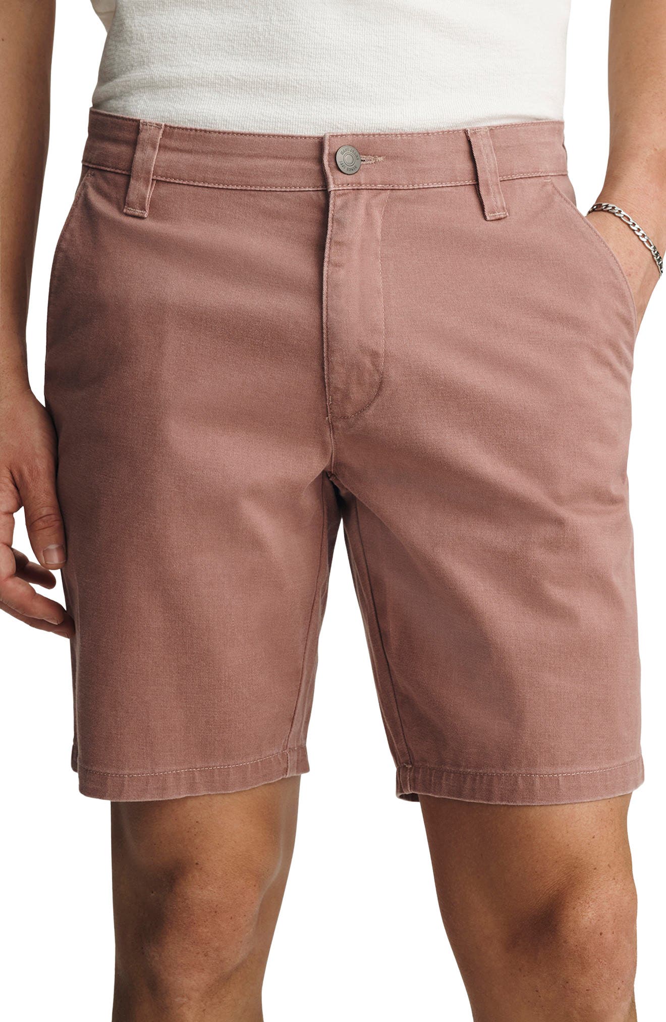 Noah Flat Front Stretch Twill Shorts