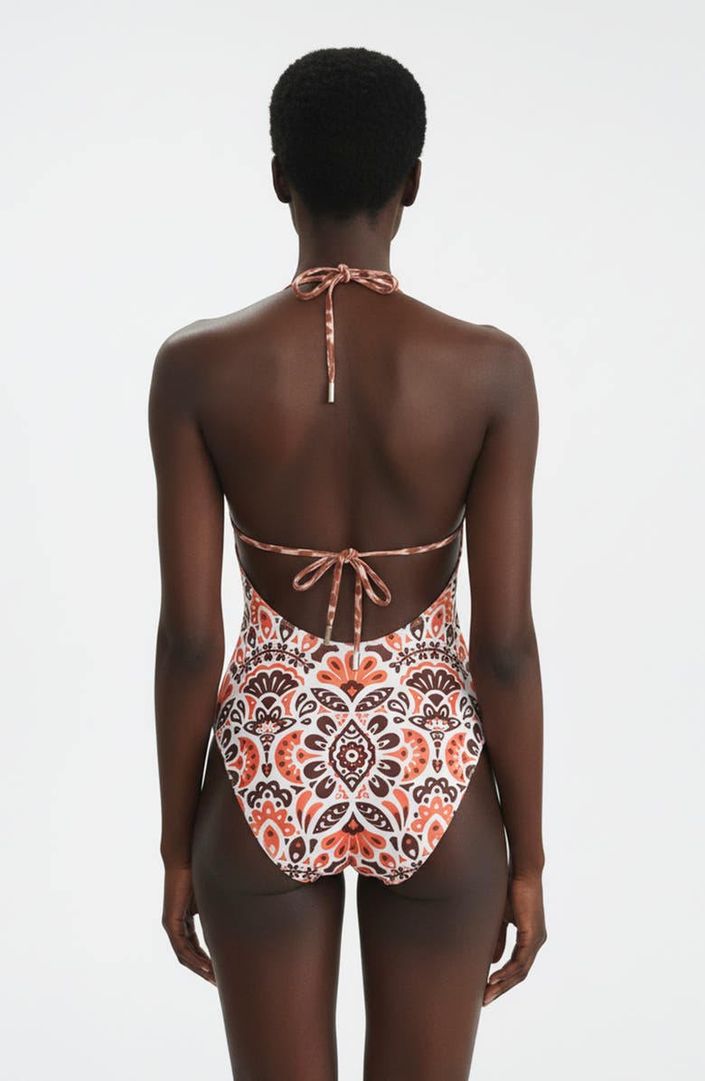 Jessie Zhao New York Savanna Reversible One Piece Swimsuit, Alternate, color, Brown