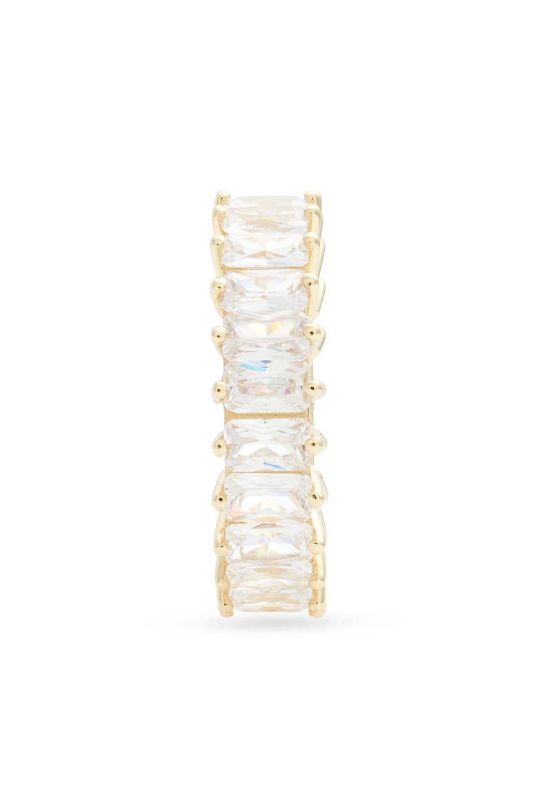 The Emerald Cut Pavé Ring, Alternate, color, GOLD