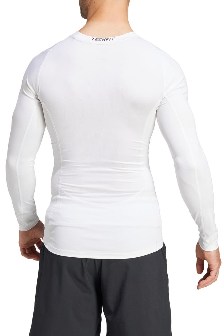 Techfit AEROREADY Long Sleeve Training T-Shirt, Alternate, color, WHITE