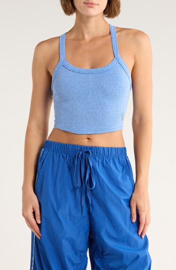 Free People Fp Movement All Clear Rib Crop Camisole In Blue