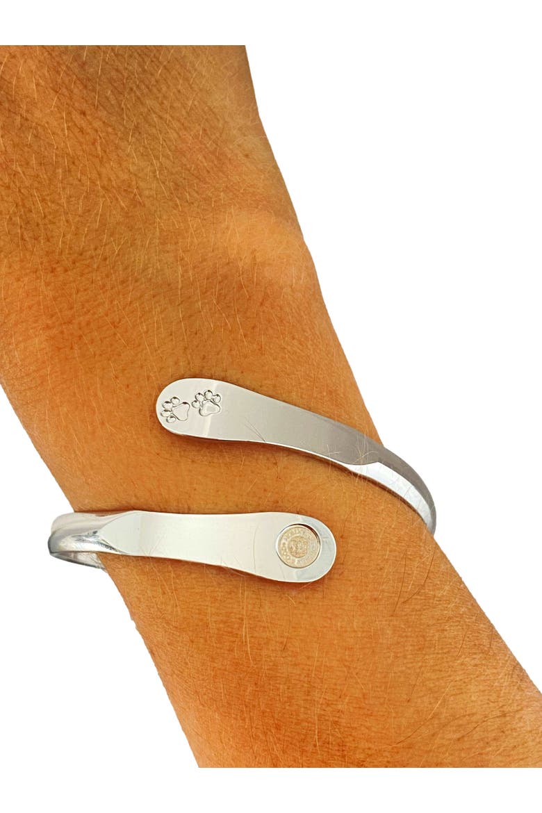 Furry Friends Bracelet Engraved Furiends leave paw print in your heart, Alternate, color, Silver