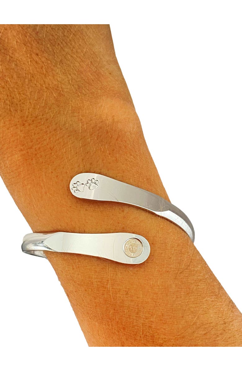 Hollywood Sensation Furry Friends Bracelet Engraved Furiends leave paw print in your heart, Alternate, color, Silver