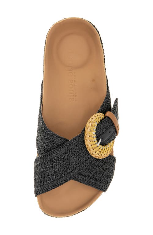 Shop Gentle Souls By Kenneth Cole Gentle Souls Louisa Buckle Sandal In Black Raffia