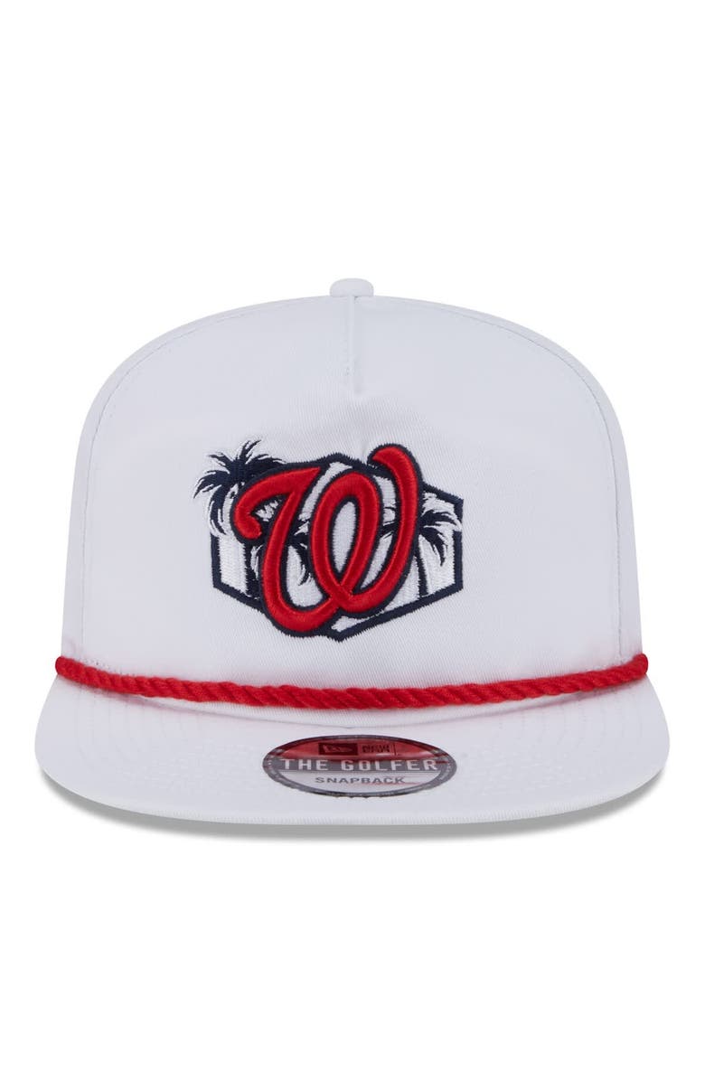 New Era Men's New Era  White Washington Nationals 2025 Spring Training Palm Golfer Snapback Hat, Alternate, color, 