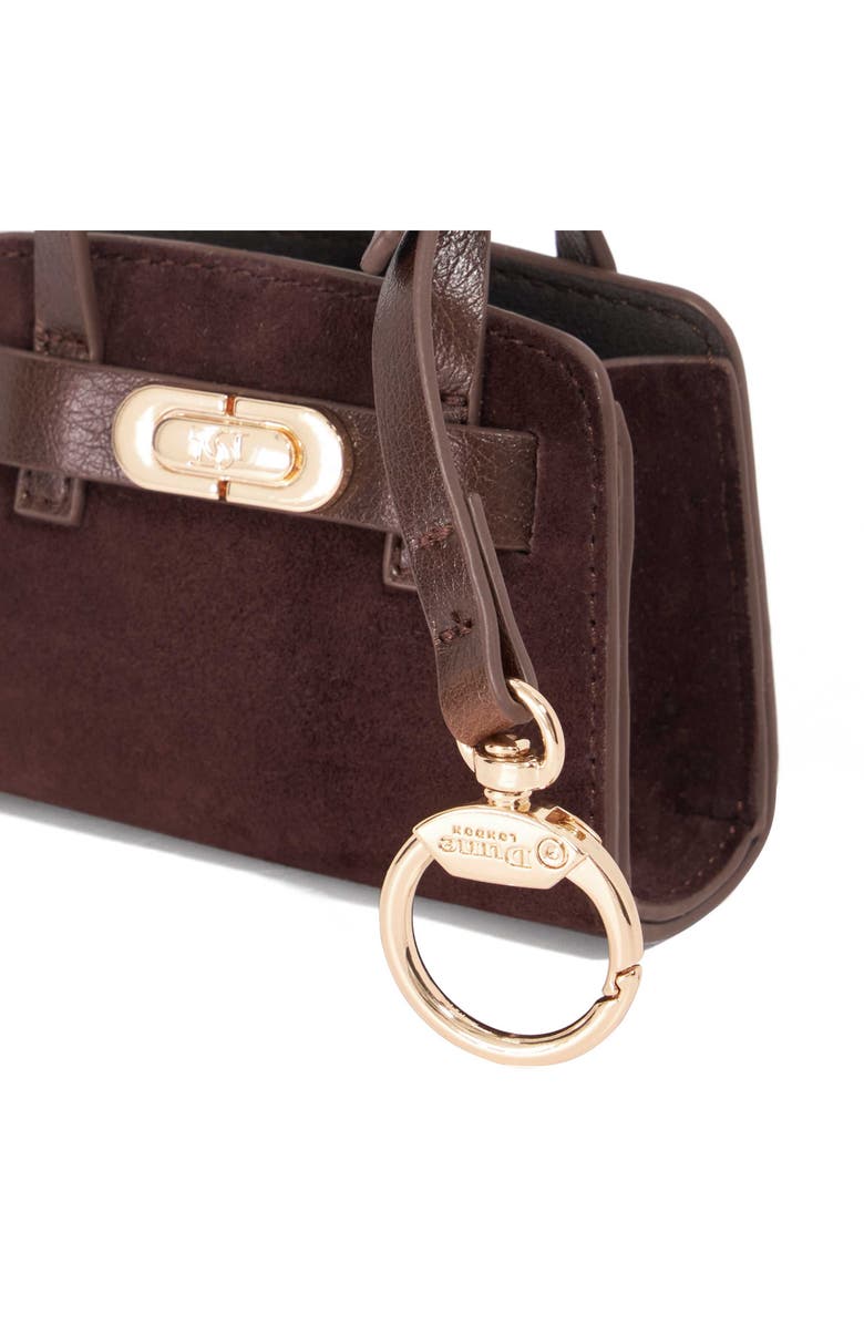 Dune London Define Bag Charm, Alternate, color, Brown