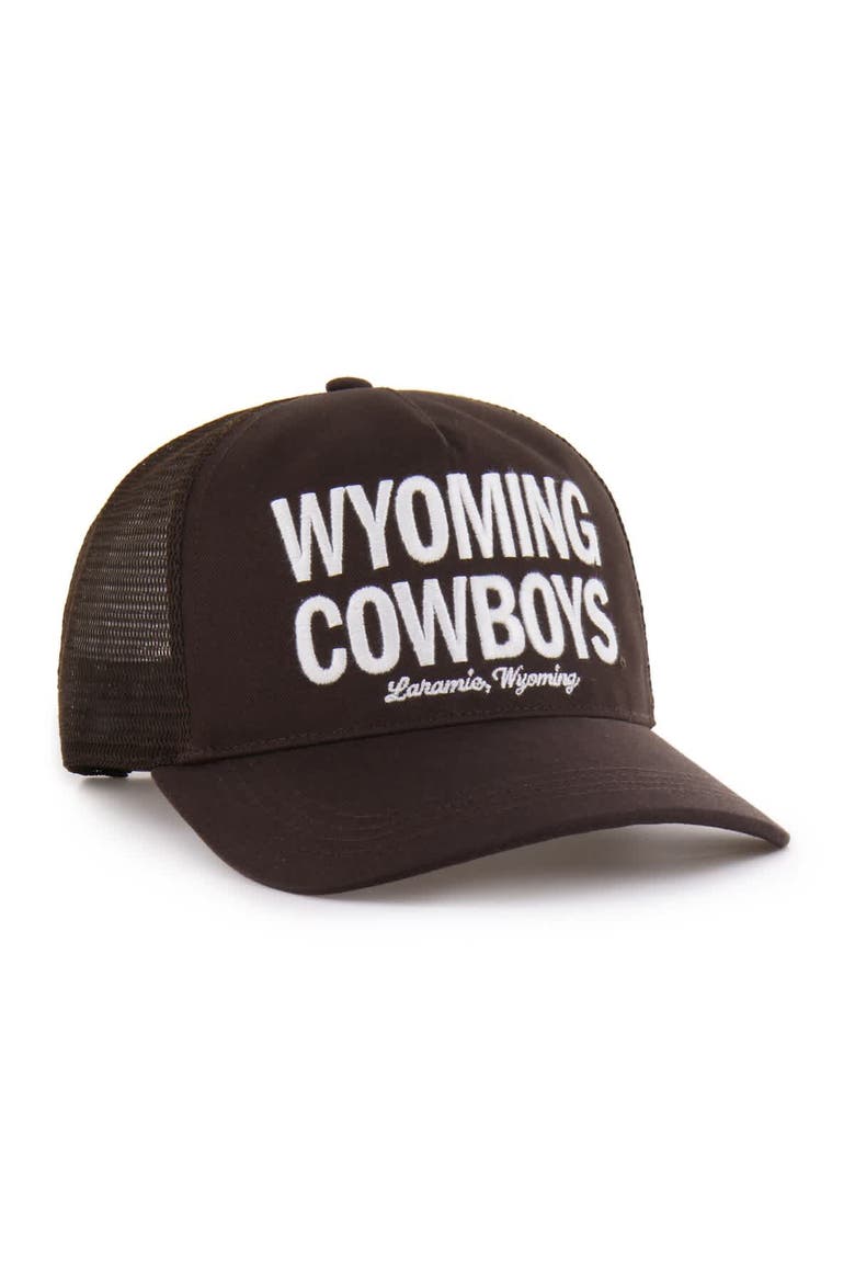 Men's '47 Brown Wyoming Cowboys Contemporary Hitch Trucker Adjustable Hat, Alternate, color, Brown
