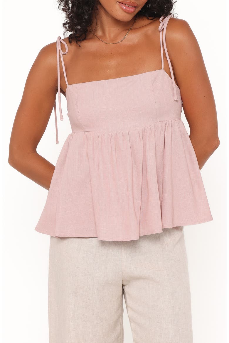 Zephyra Tie Strap Babydoll Camisole, Main, color, PINK