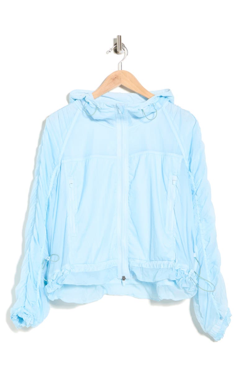Free People Sheer Bliss Performance Jacket, Alternate, color, Blue