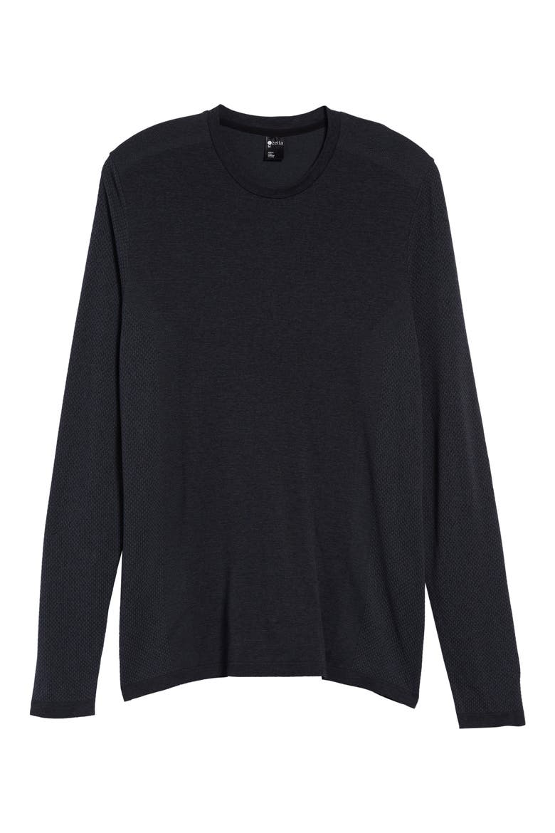 Seamless Performance T-Shirt, Alternate, color, BLACK OXIDE MELANGE