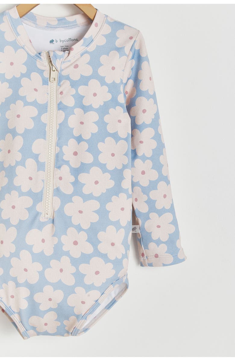 Babycottons Premium Quality Garden Long Sleeve 1-Piece Rashguard for Toddler, Alternate, color, Light Blue