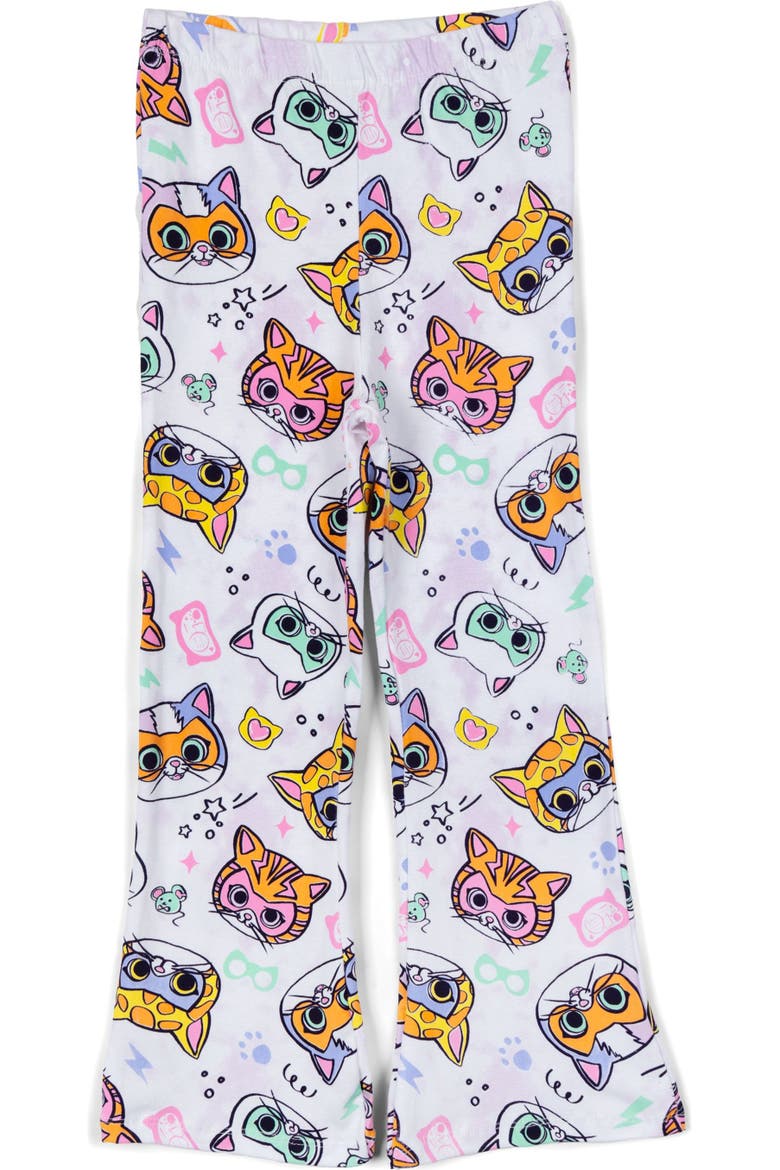 Super Kitties 2-Piece T-Shirt and Leggings Set, Alternate, color, Purple Super Kitties