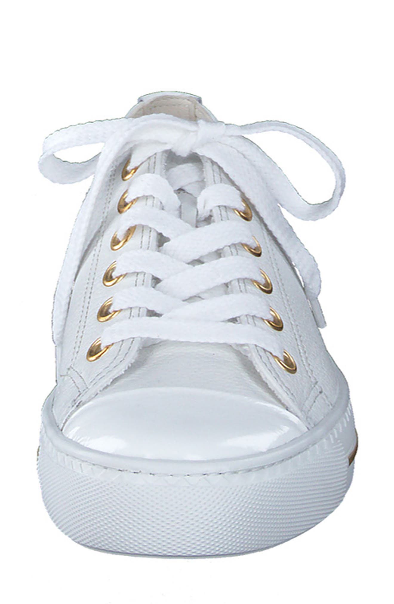 Paul Green Sophie Sneaker, Alternate, color, White Crinkled Patent