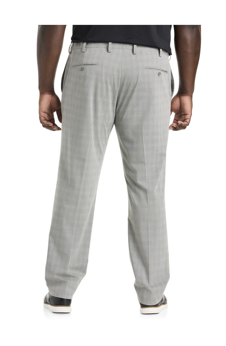 Oak Hill by DXL Waist-Relaxer Plaid Dress Pants, Alternate, color, Grey