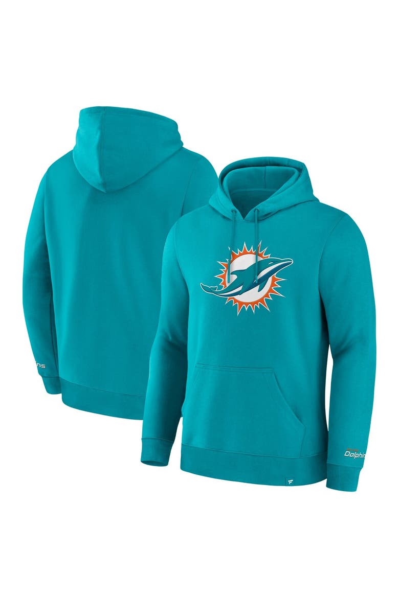 Men's Fanatics  Aqua Miami Dolphins Legacy Fleece Pullover Hoodie, Main, color, Aqua