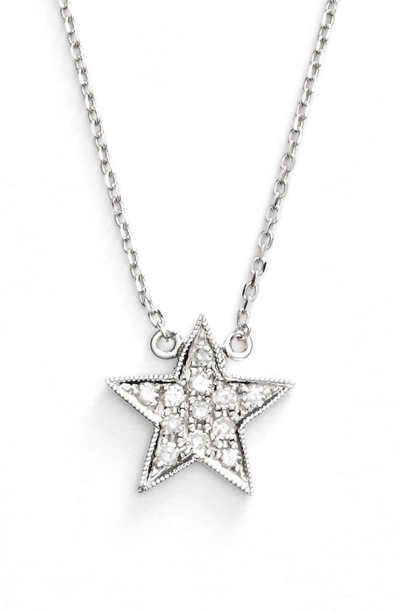 Dana Rebecca Designs 'Julianne Himiko' Diamond Star Pendant Necklace, Main, color, White Gold