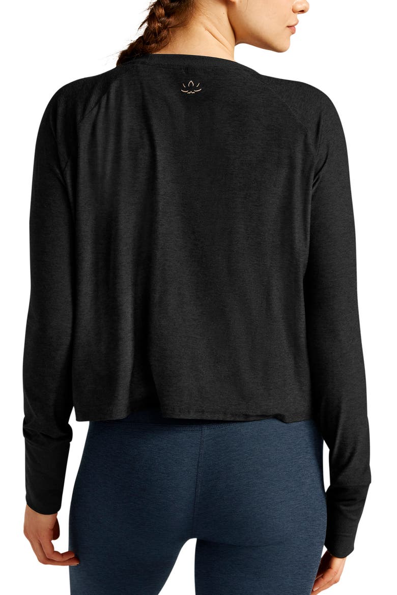 Featherweight Long Sleeve T-Shirt, Alternate, color, DARKEST NIGHT