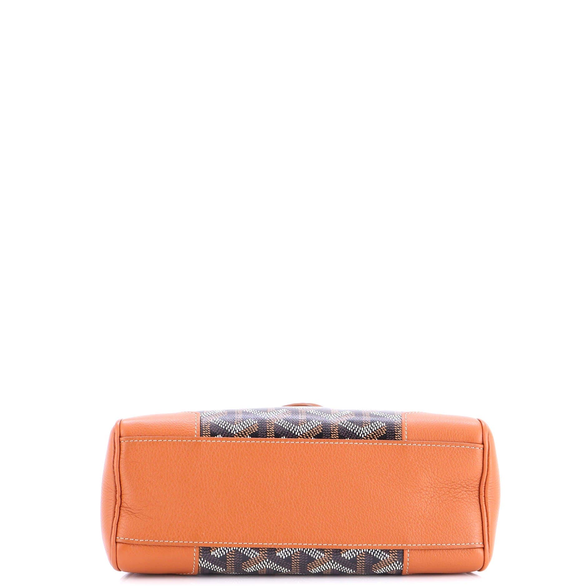 Pre-Owned Goyard Saigon Top Handle Bag Coated Canvas with Leather Mini, Alternate, color, Brown