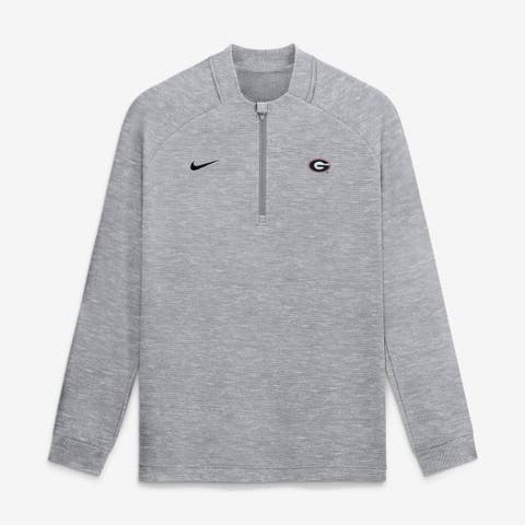 Men's Nike  Gray Georgia Bulldogs Par Raglan Tri-Blend Therma-FIT Half-Zip Pullover