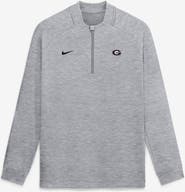 Nike Men's Nike Gray Georgia Bulldogs Par Raglan Tri-Blend Therma-FIT Half-Zip Pullover