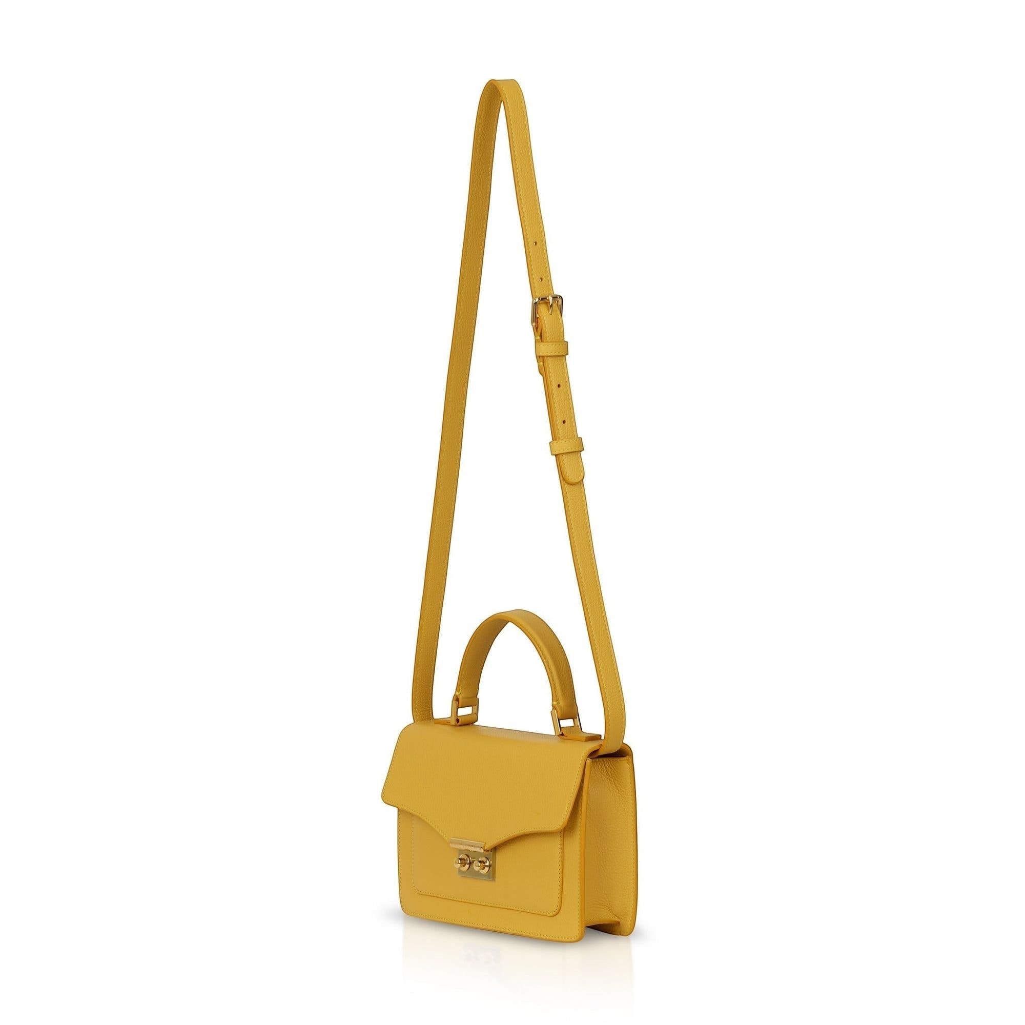 Emma Leather Satchel, Alternate, color, Yellow